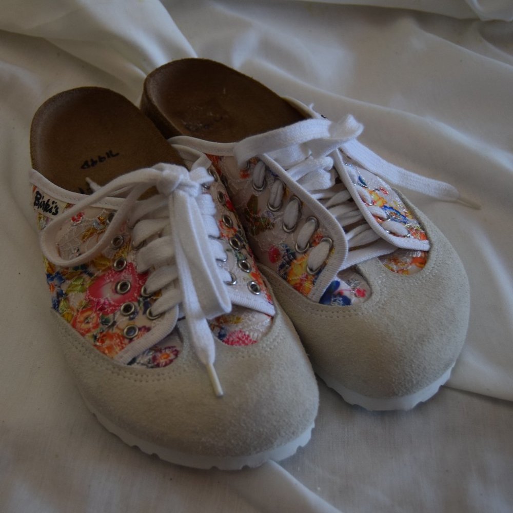 Birkenstock Lace Up Floral Sneakers